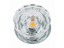 Светильник встраиваемый Fametto/Fiore DLS-F301 10W CHROME/CLEAR 75мм LED картинка 